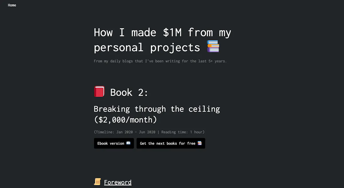 Breaking through the ceiling ($2k/month)