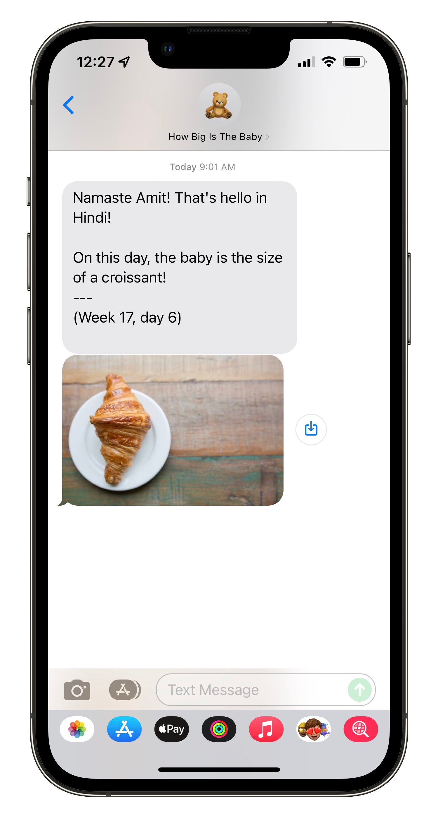 How big is the baby? gallery image