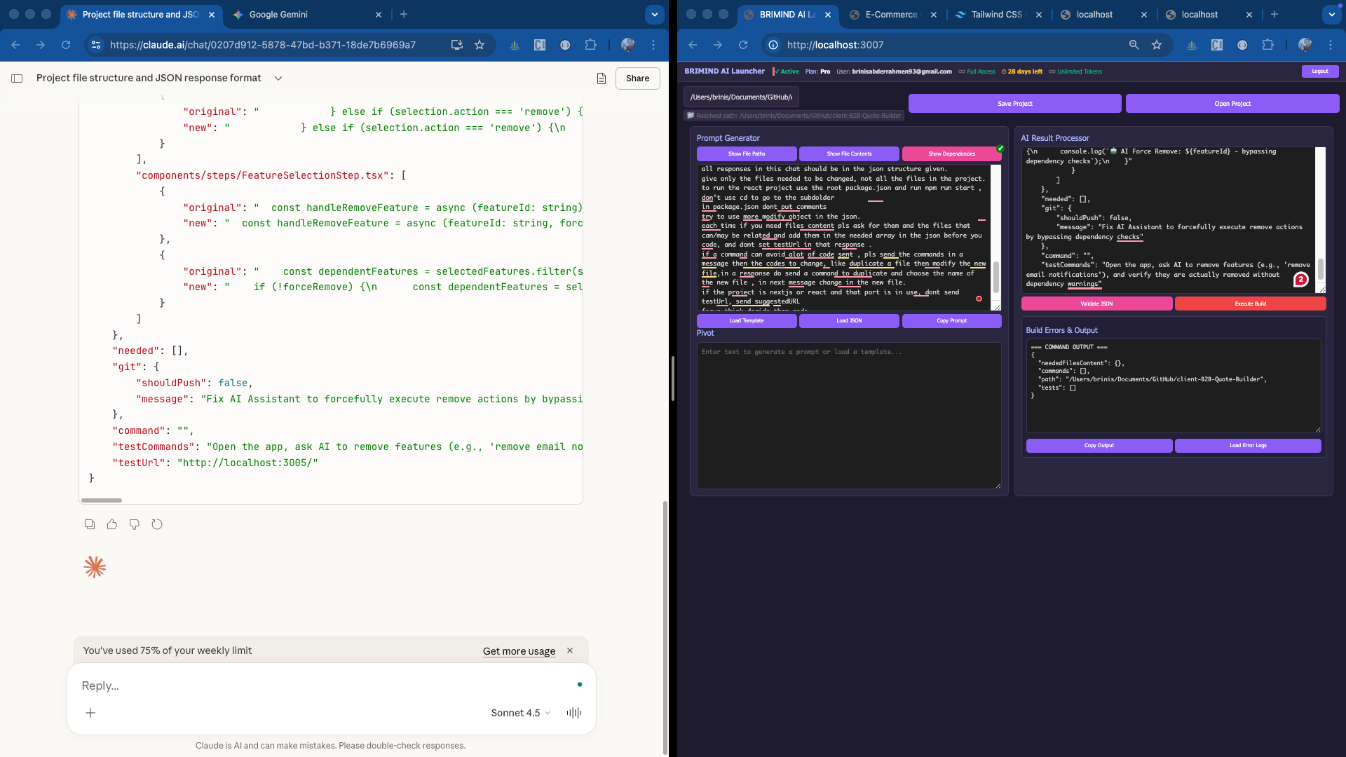 BRIMIND AI - Main product screenshot demonstrating key features and user interface