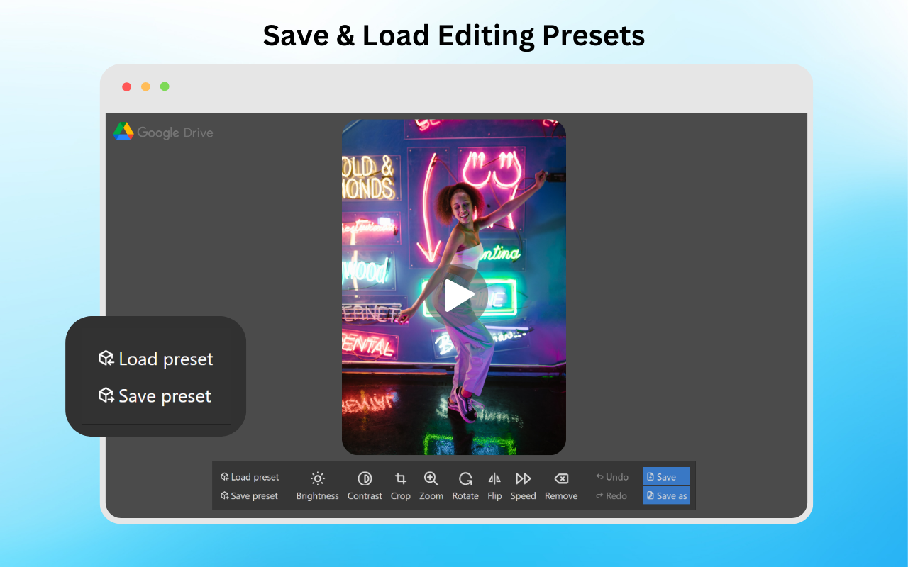 Media DriveEditor - Edit video pendek anda terus di Google Drive 4