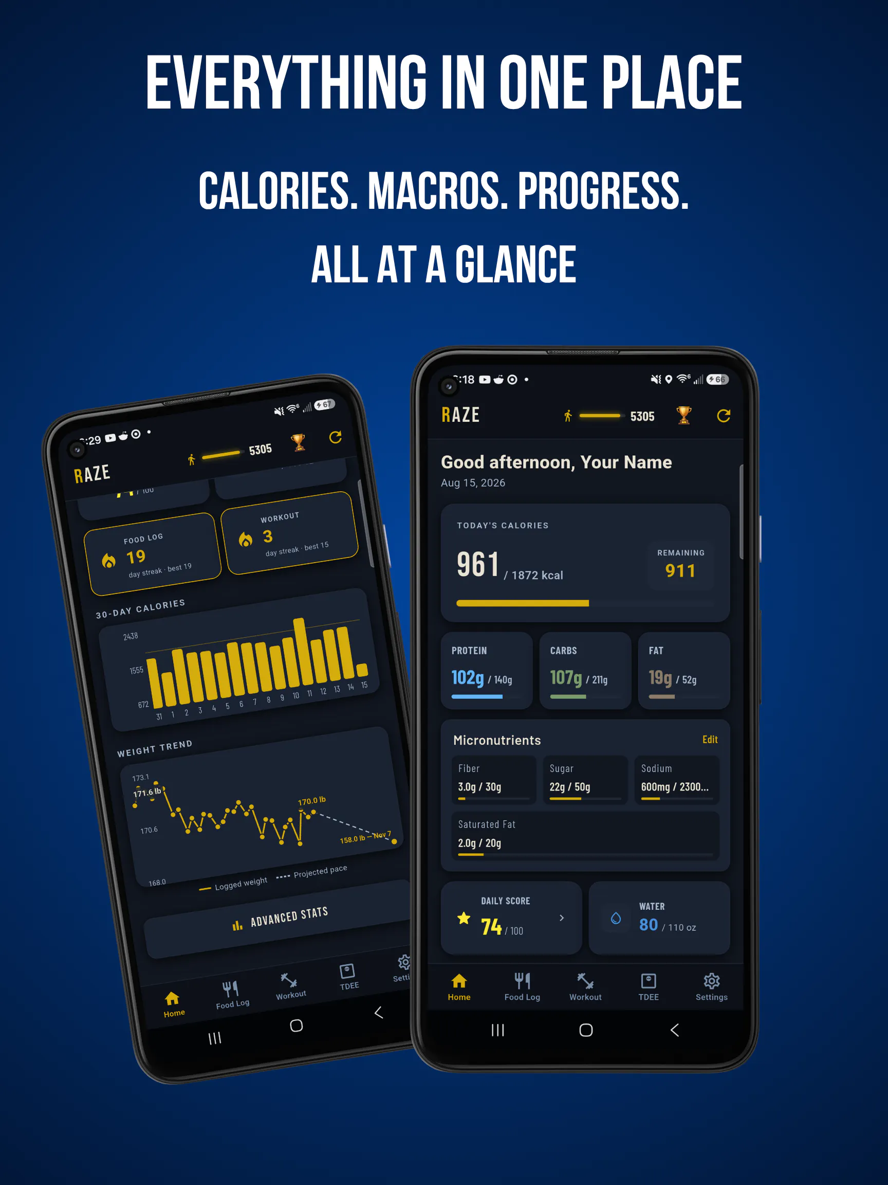 Raze: Macro & Workout Tracker gallery image