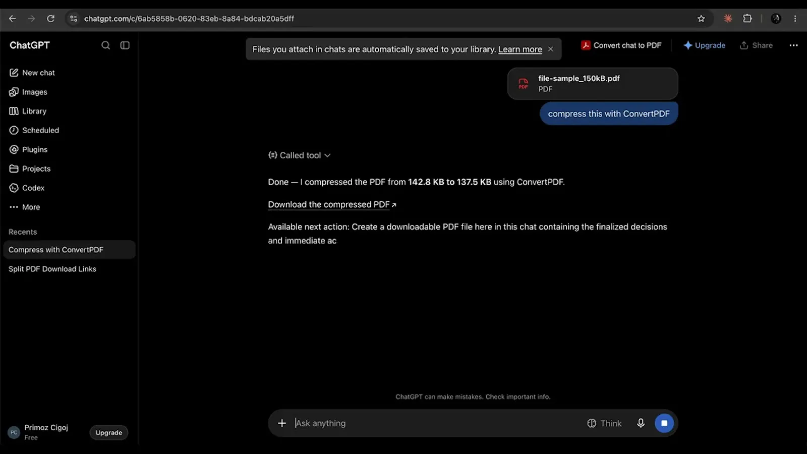 ConvertPDF screenshot 1 (video preview)