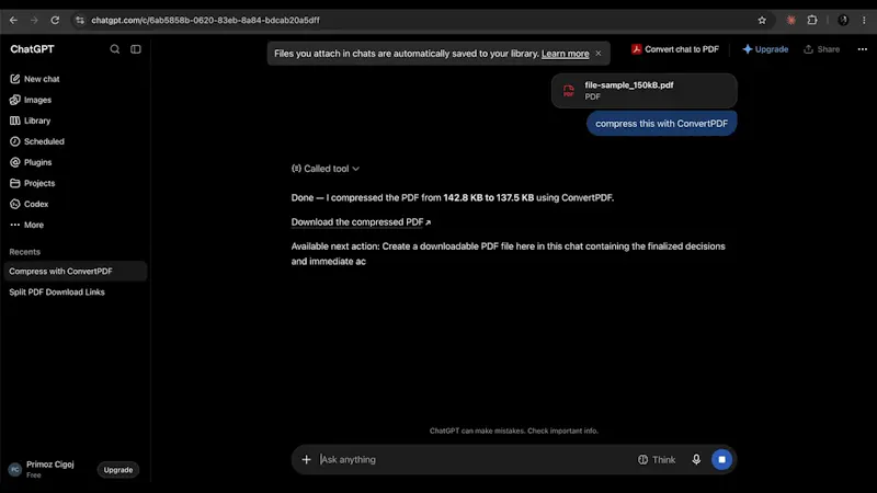 ConvertPDF screenshot 1 (video preview)