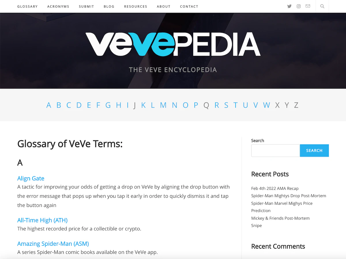 Vevepedia - Encyclopedia of VeVe Jargon