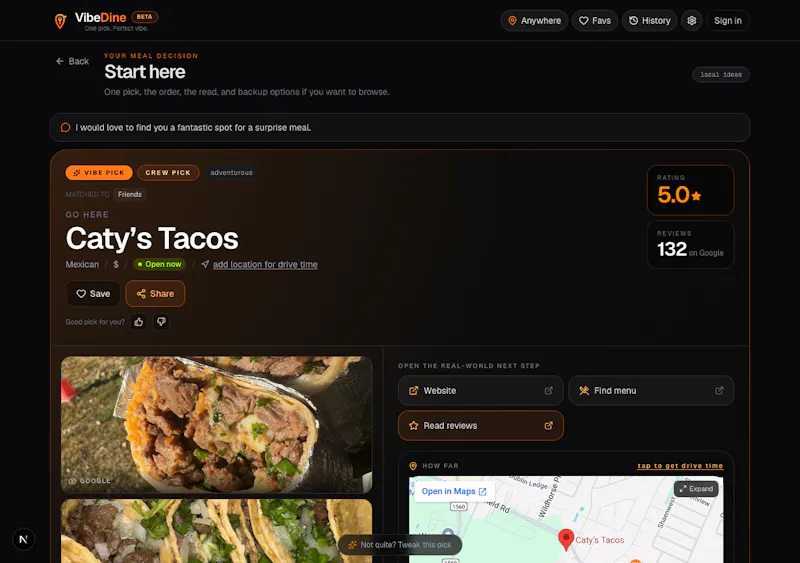 VibeDine screenshot 4