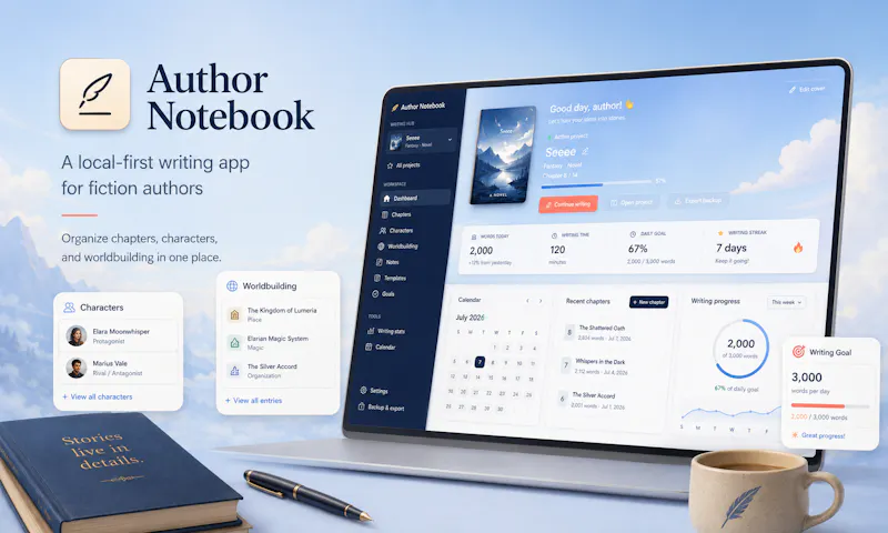 Author Notebook screenshot 1