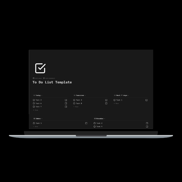 Notion To Do List Template
