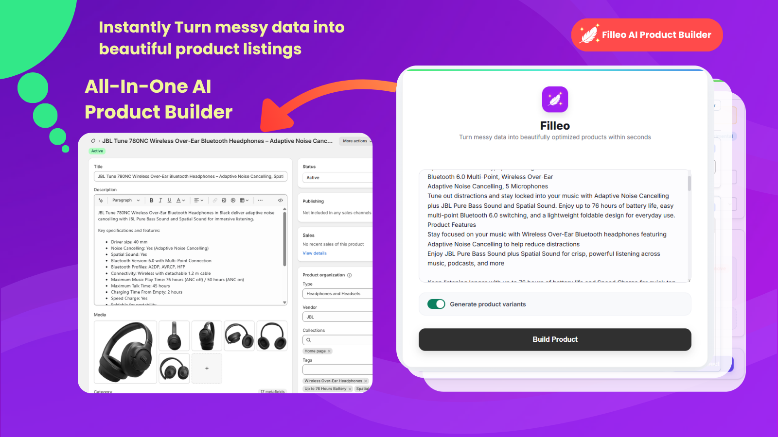 Filleo: AI Product Builder For Shopify gallery image