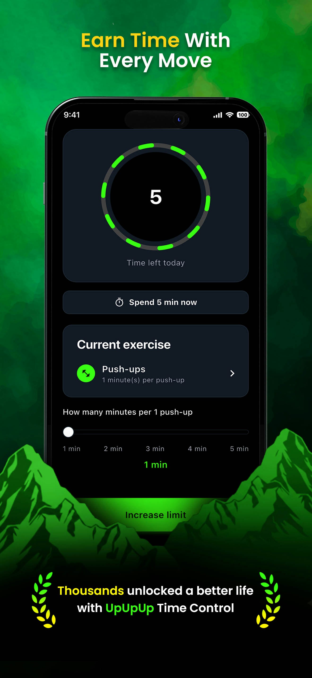 UpUpUp - Main product screenshot demonstrating key features and user interface