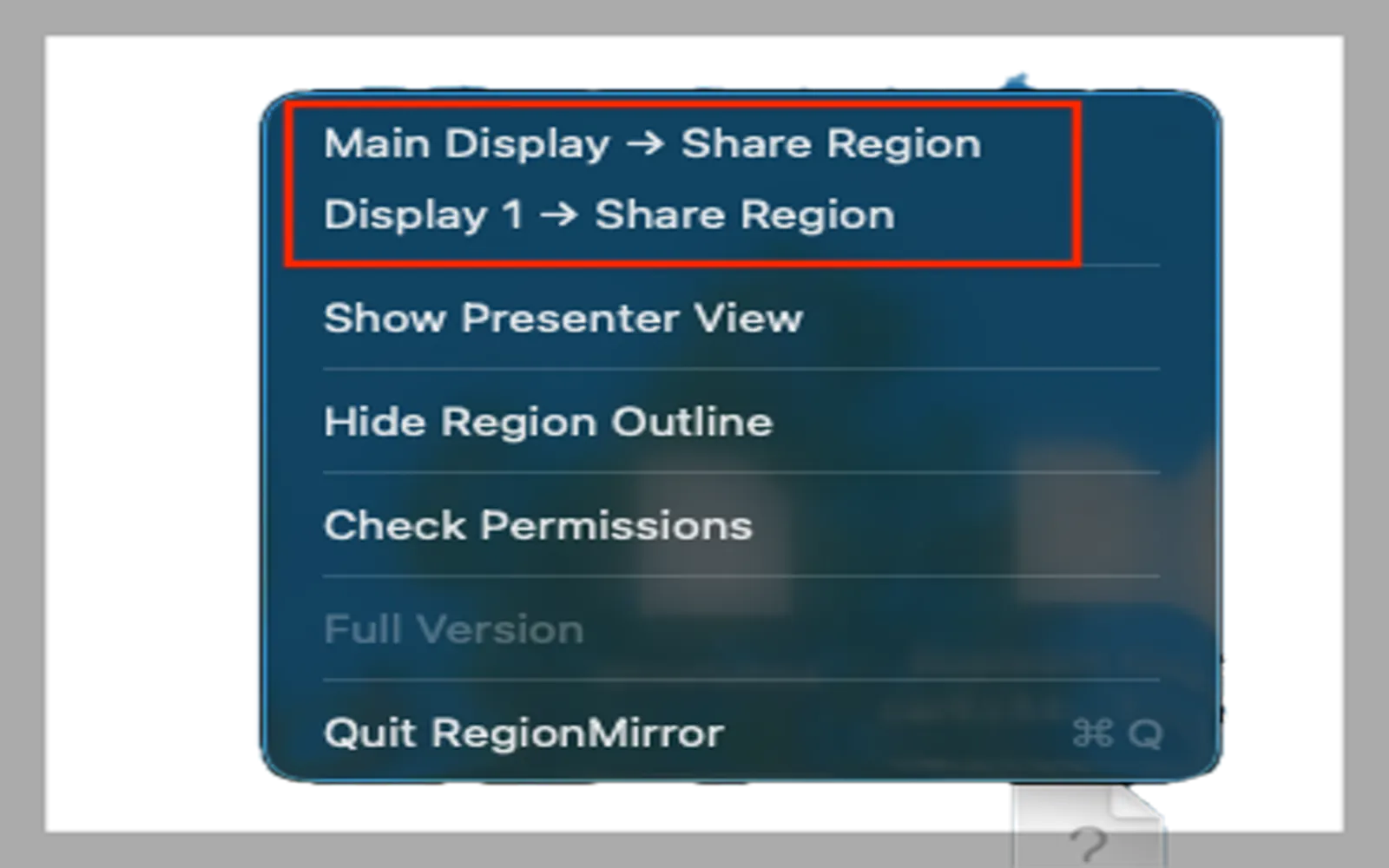 RegionMirror screenshot 2
