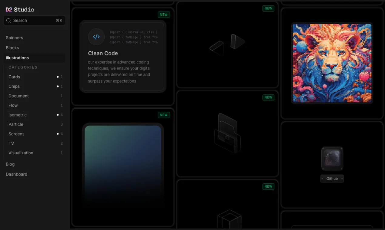 D2Studio UI Library gallery image