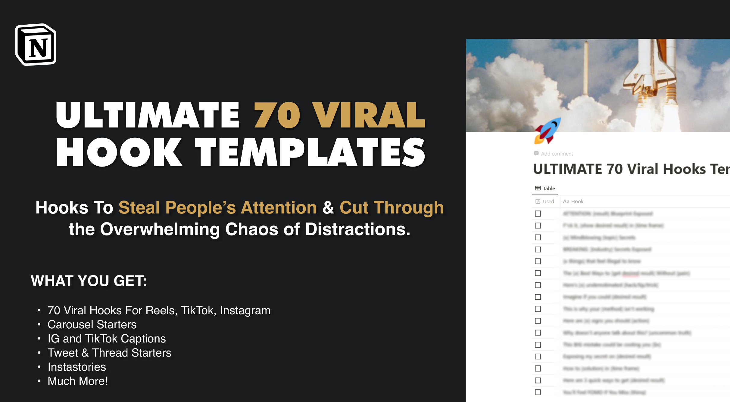 Ultimate 70 Social Media Hooks