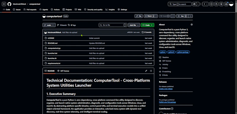 GitHub-computertool screenshot 1