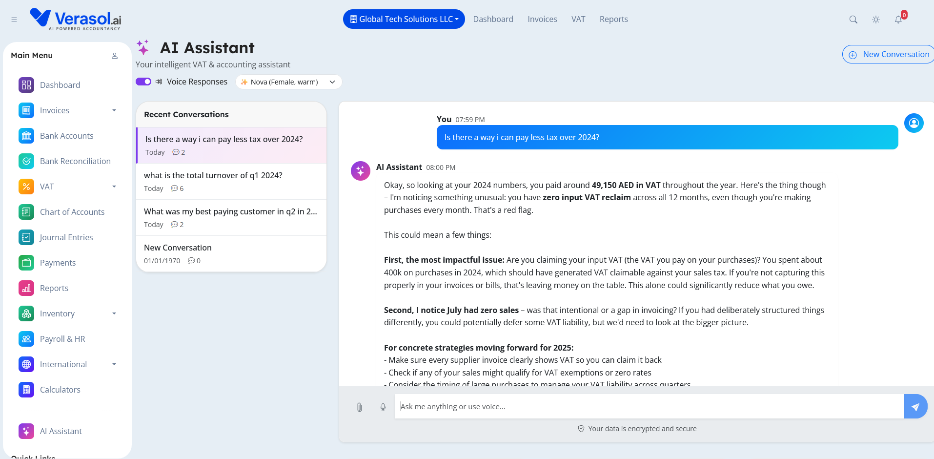 Verasol.ai - Screenshot 3 showing product features and functionality