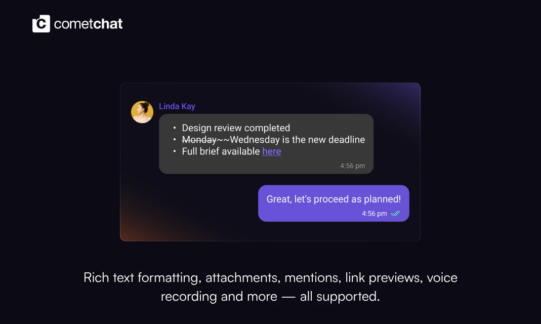 Compact Message Composer by CometChat screenshot 4