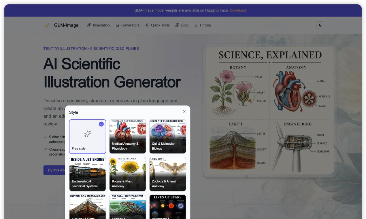 Scientific Illustration AI by GLMImage gallery image