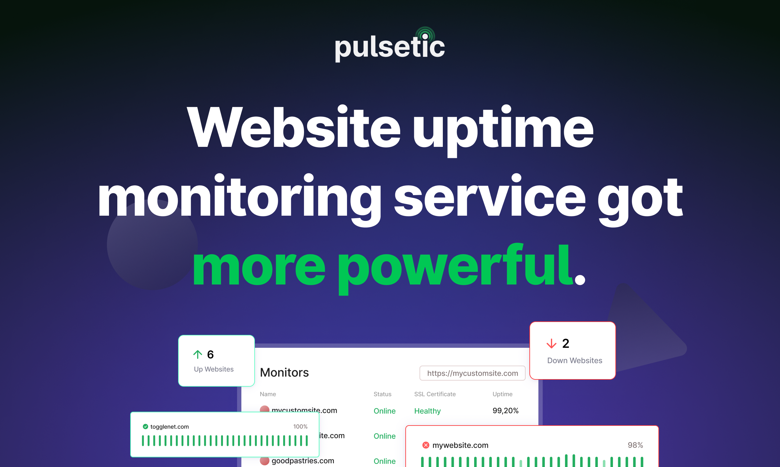 startuptile Pulsetic-Status pages and website uptime checker—no expert needed!