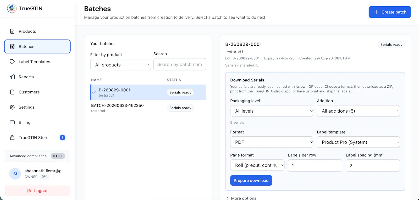 TrueGTIN screenshot 3