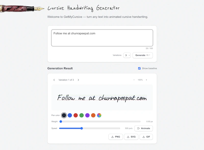 GetMyCursive screenshot 3