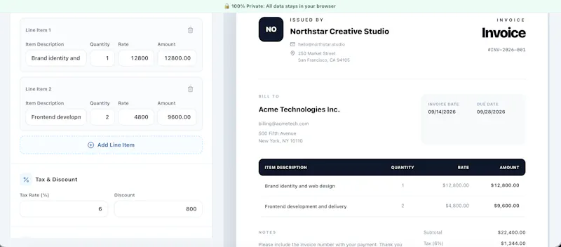 Invoice Fold screenshot 2