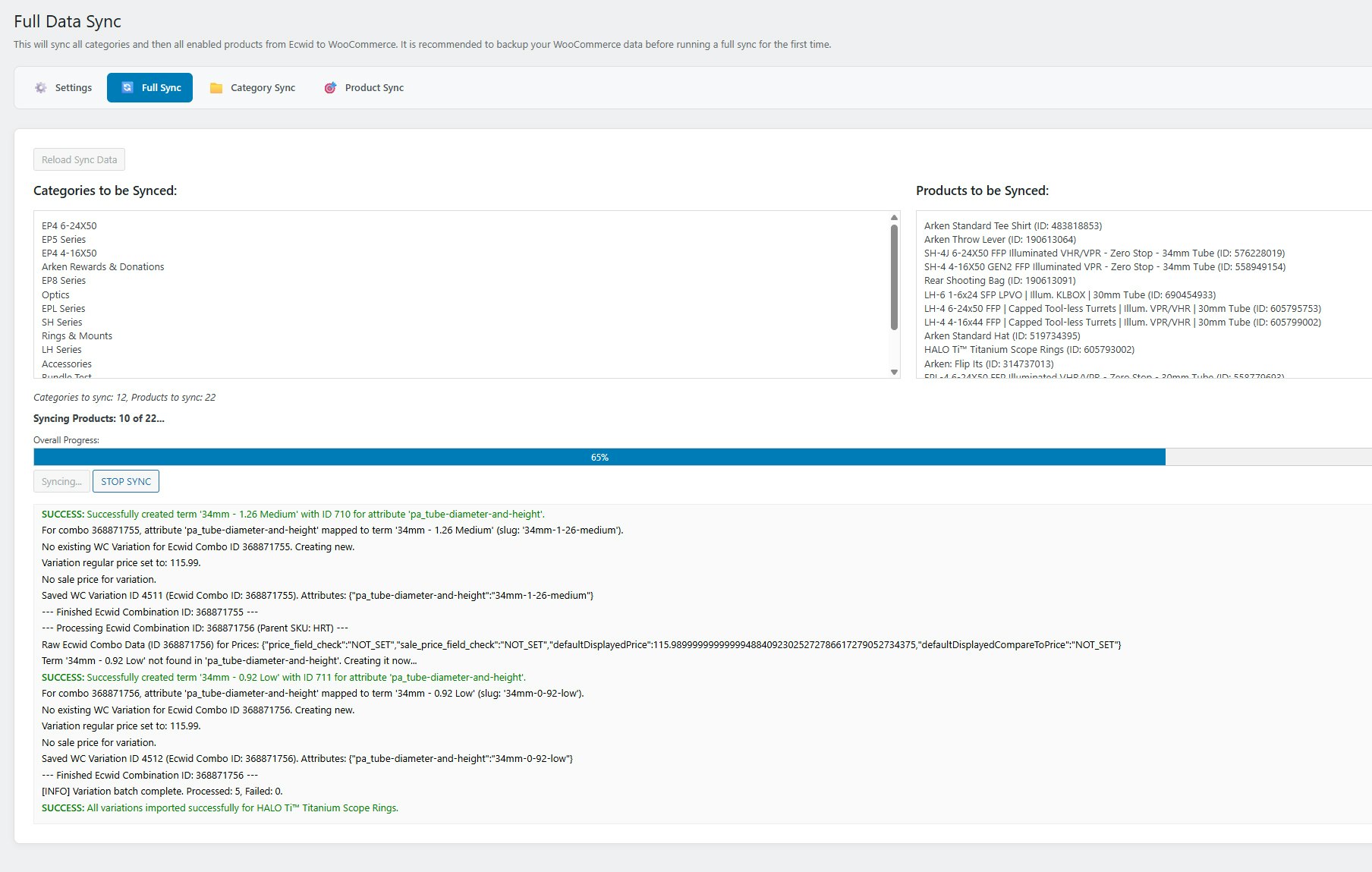 Ecwid2Woo gallery image