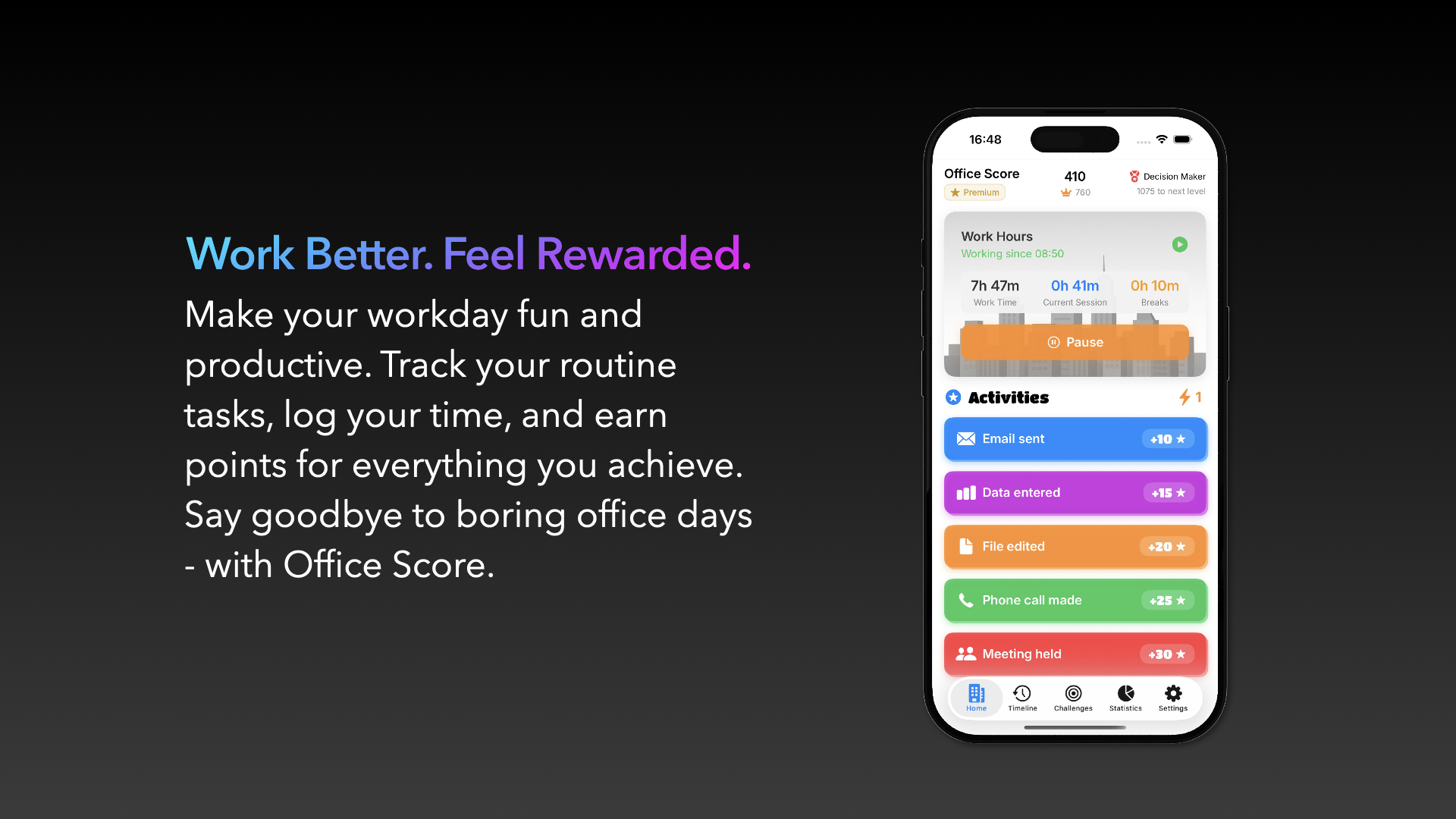 Office Score - Fun at Work - Screenshot 2 showing product features and functionality