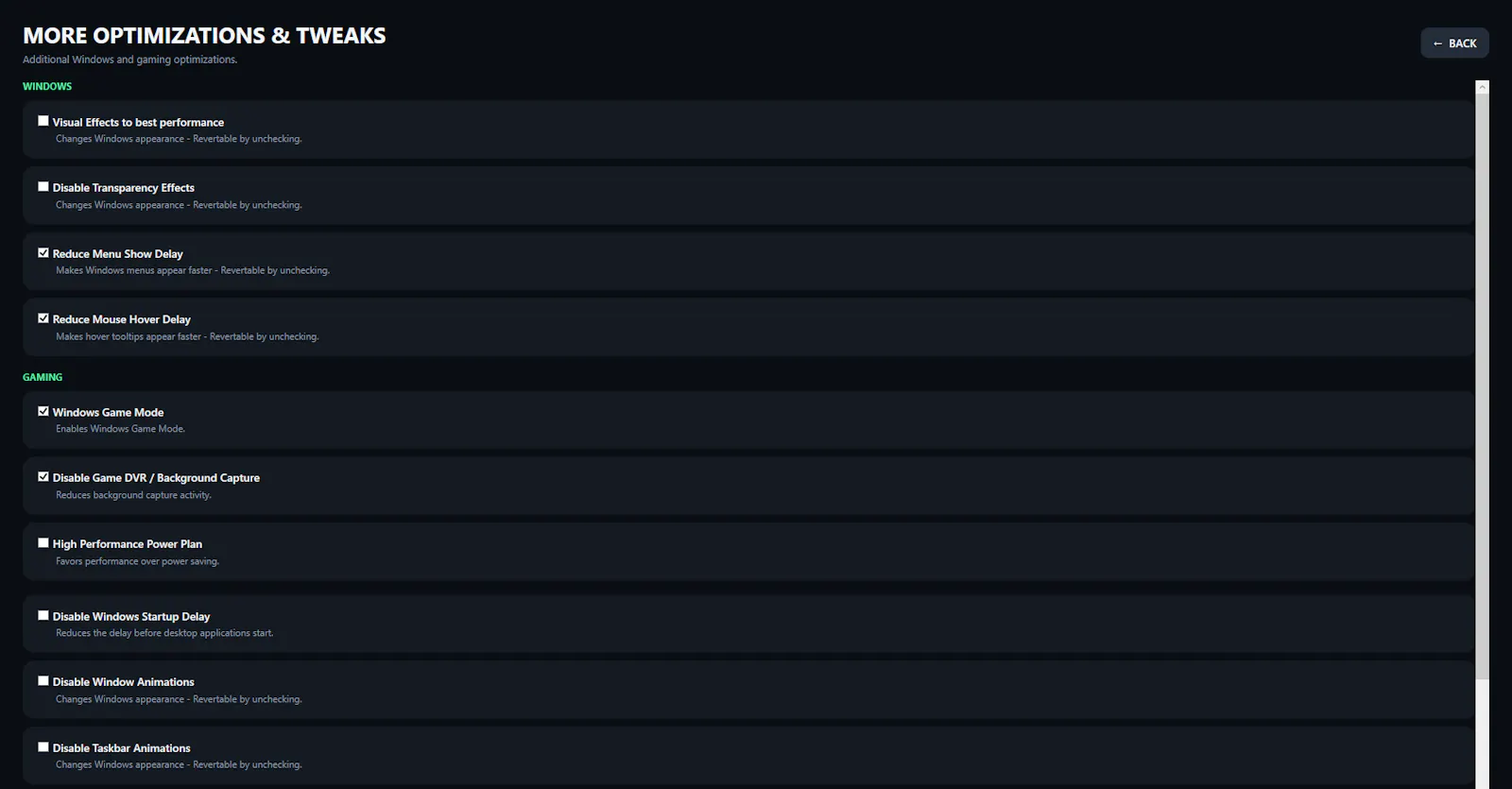 MázliBoost™  Windows Gaming Optimization screenshot 3