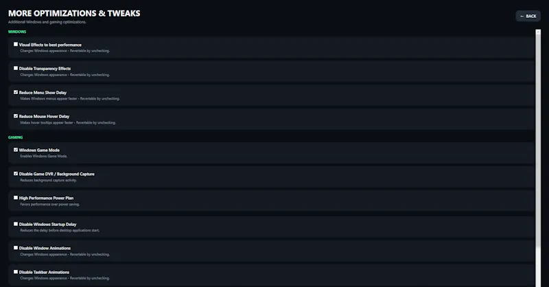 MázliBoost™  Windows Gaming Optimization screenshot 3