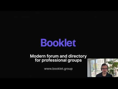 startuptile Booklet-Modern forum + directory for professional groups