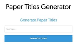 Paper Titles Generator media 1
