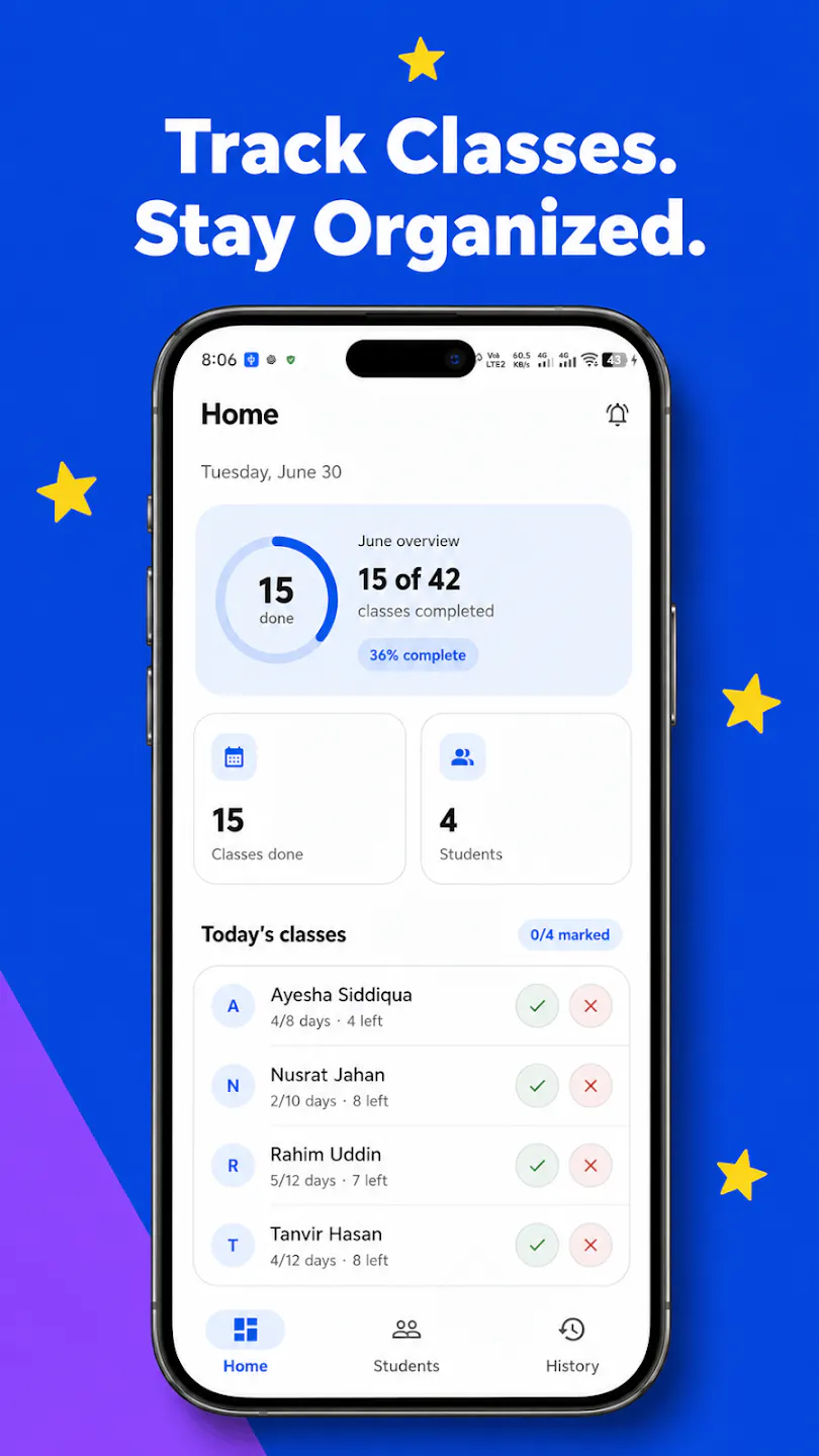 Tuition Tracker: Attendance gallery image