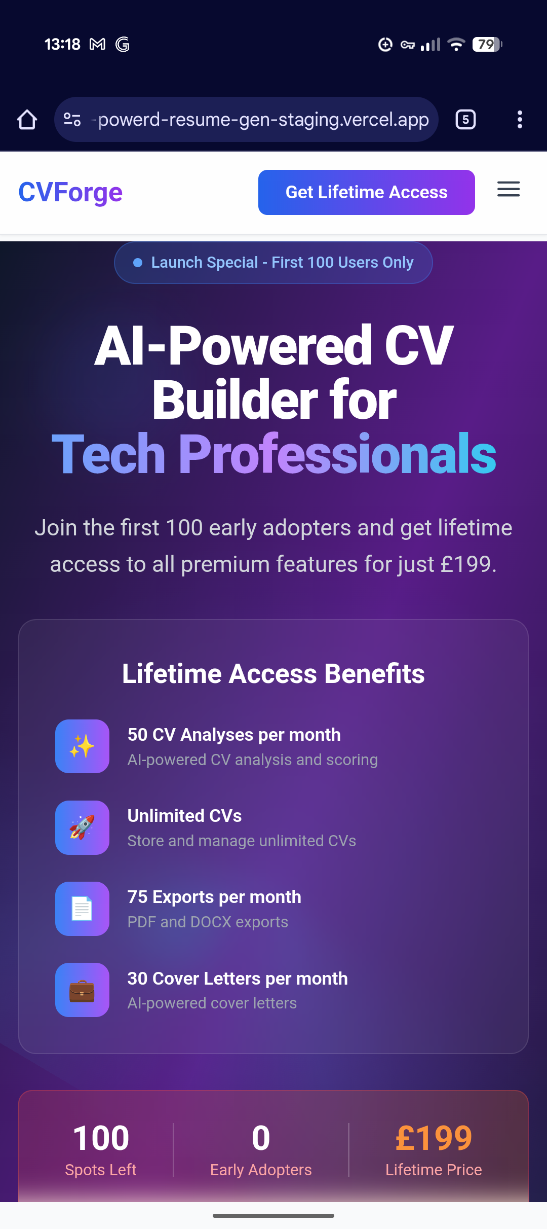 CVForge gallery image