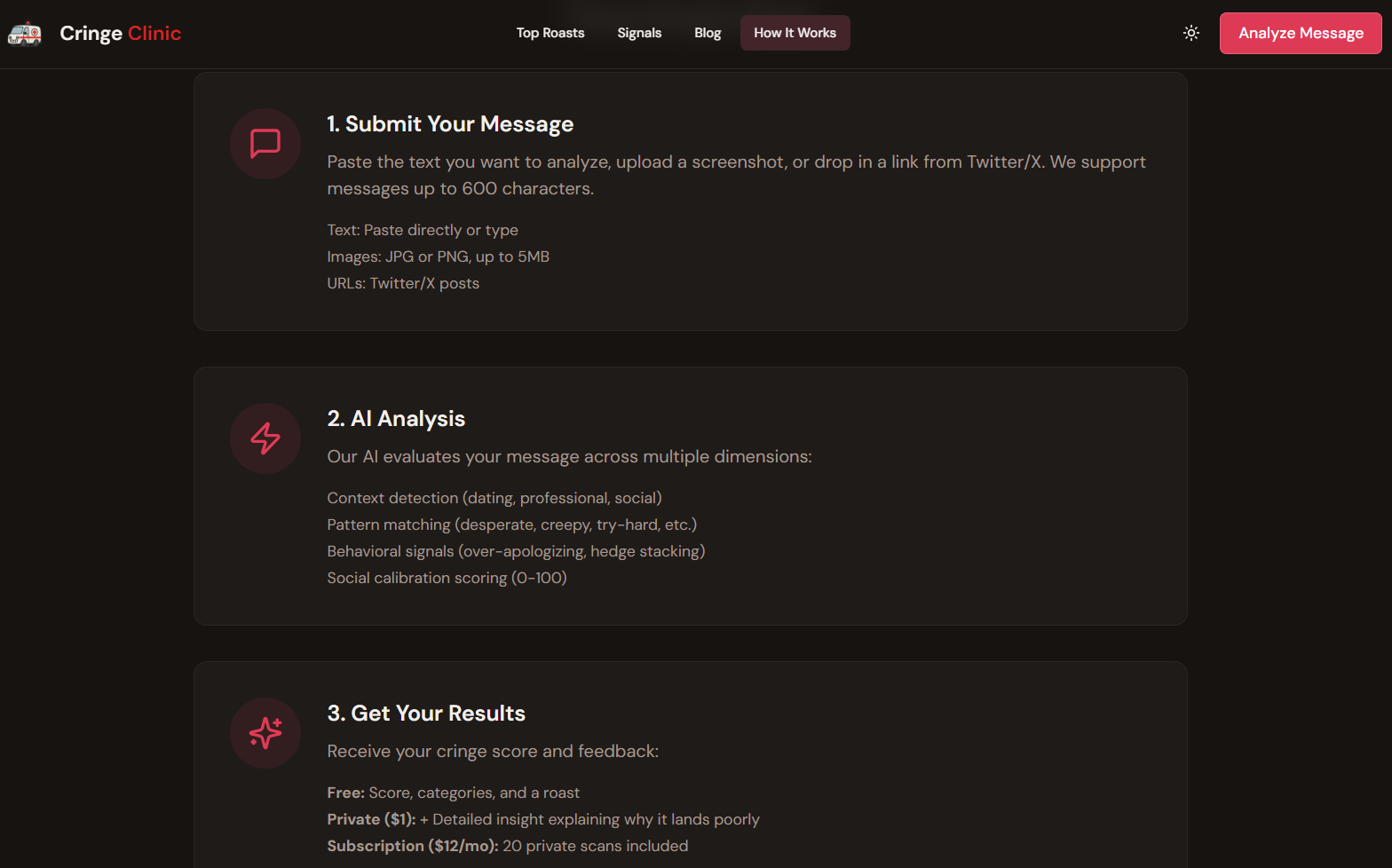 Cringe Clinic - Screenshot 4 showing product features and functionality