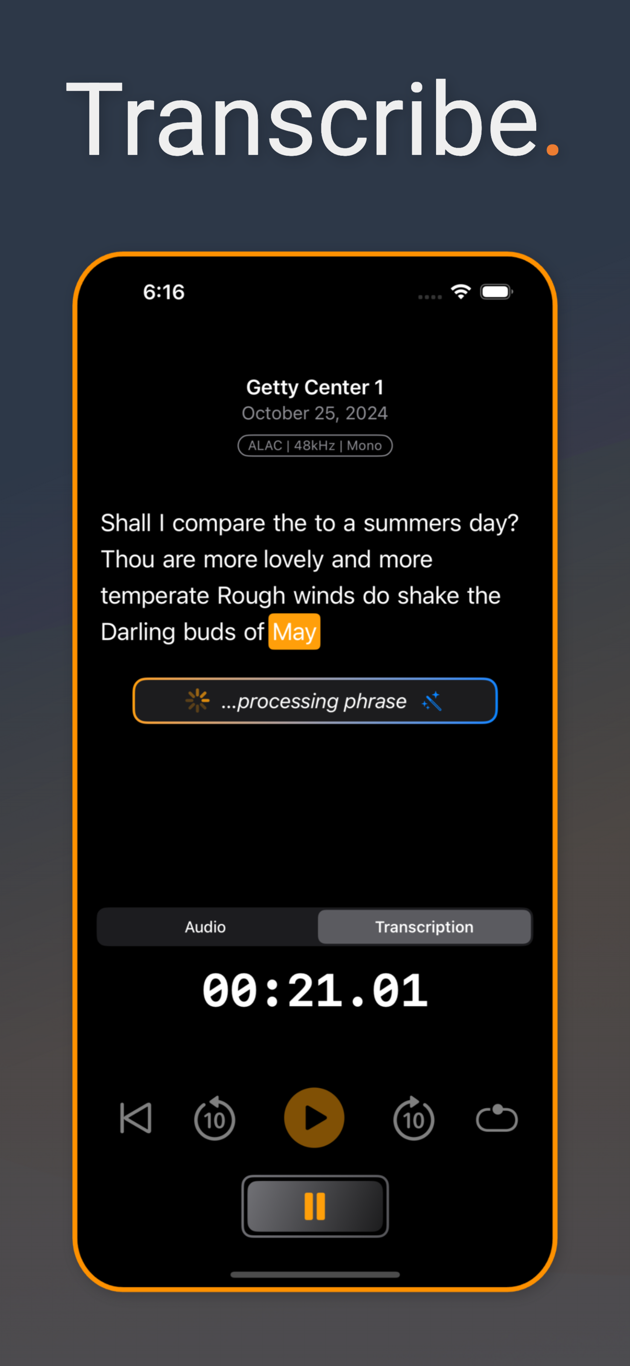 Bangin 'audioverrecorder - Record, transcriberen, cureren audio -spraakmemo's iPhone/iPad media 4