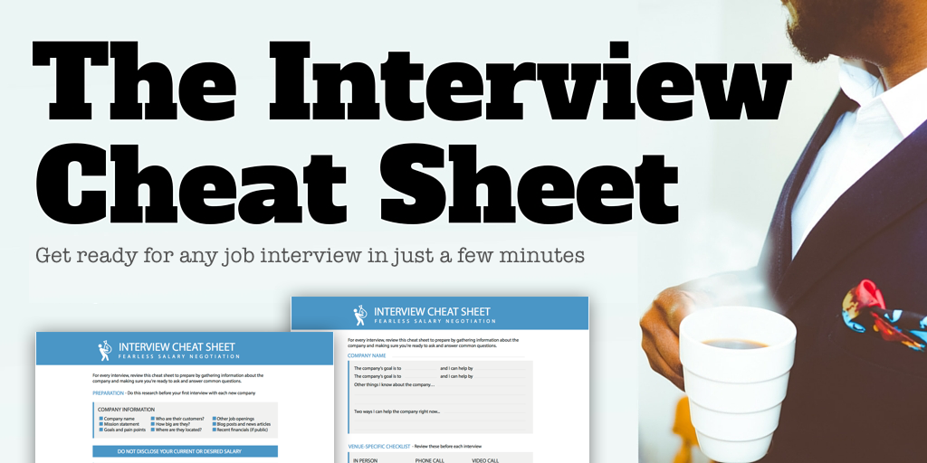 The Interview Cheat Sheet - A two-page printable PDF to prepare you for ...