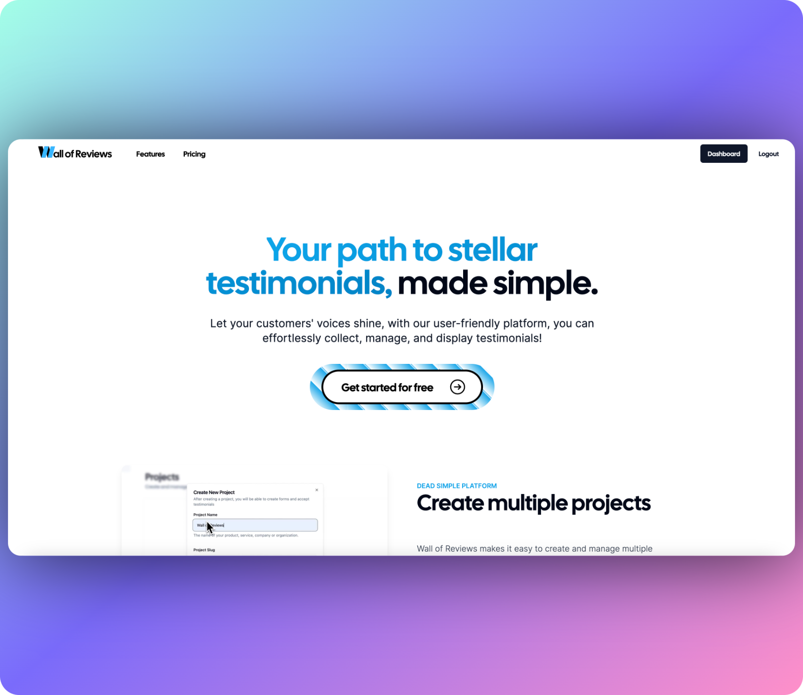 startuptile Wall of Reviews-Your path to stellar testimonials made simple