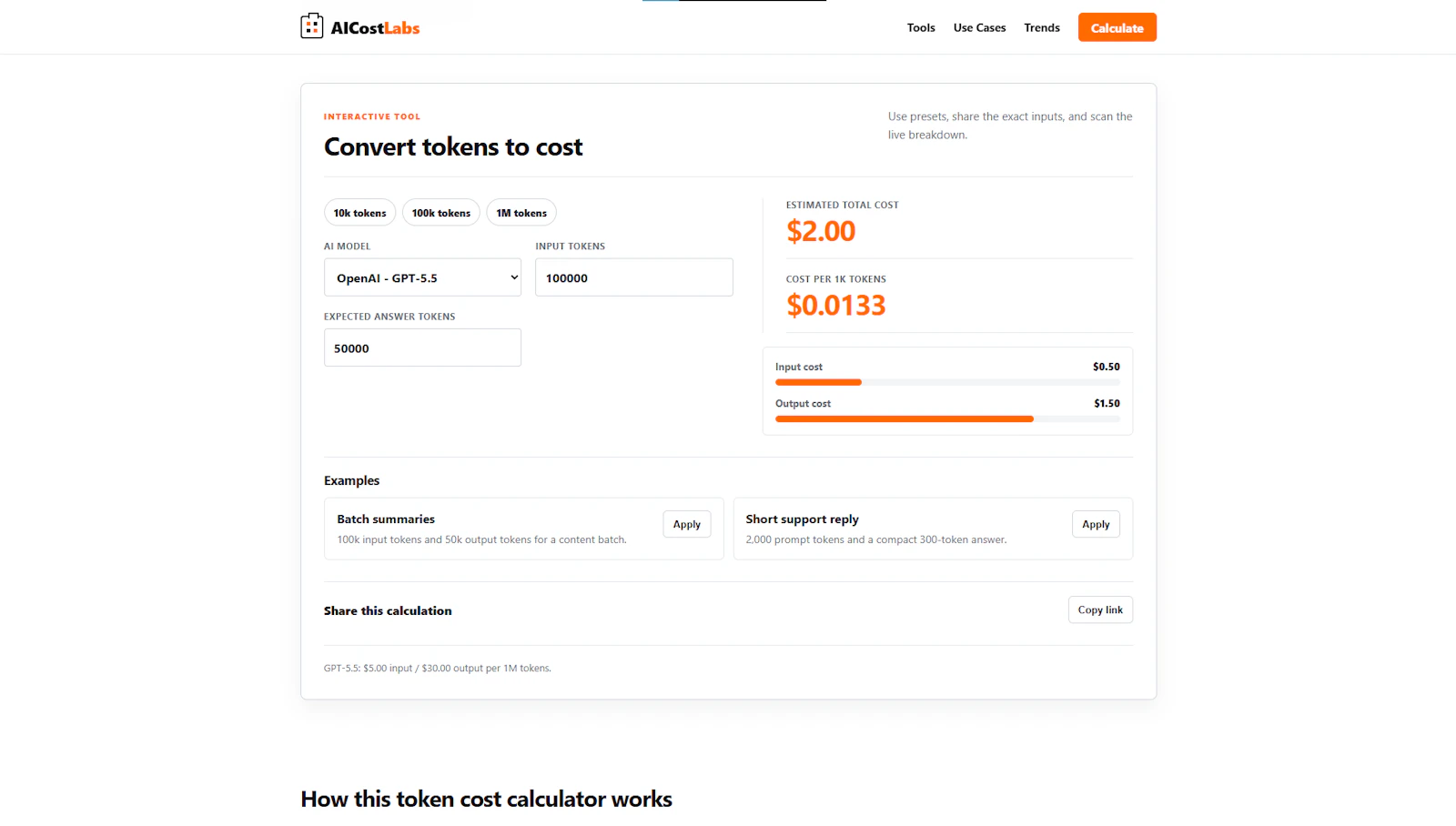 AIcostlabs screenshot 3