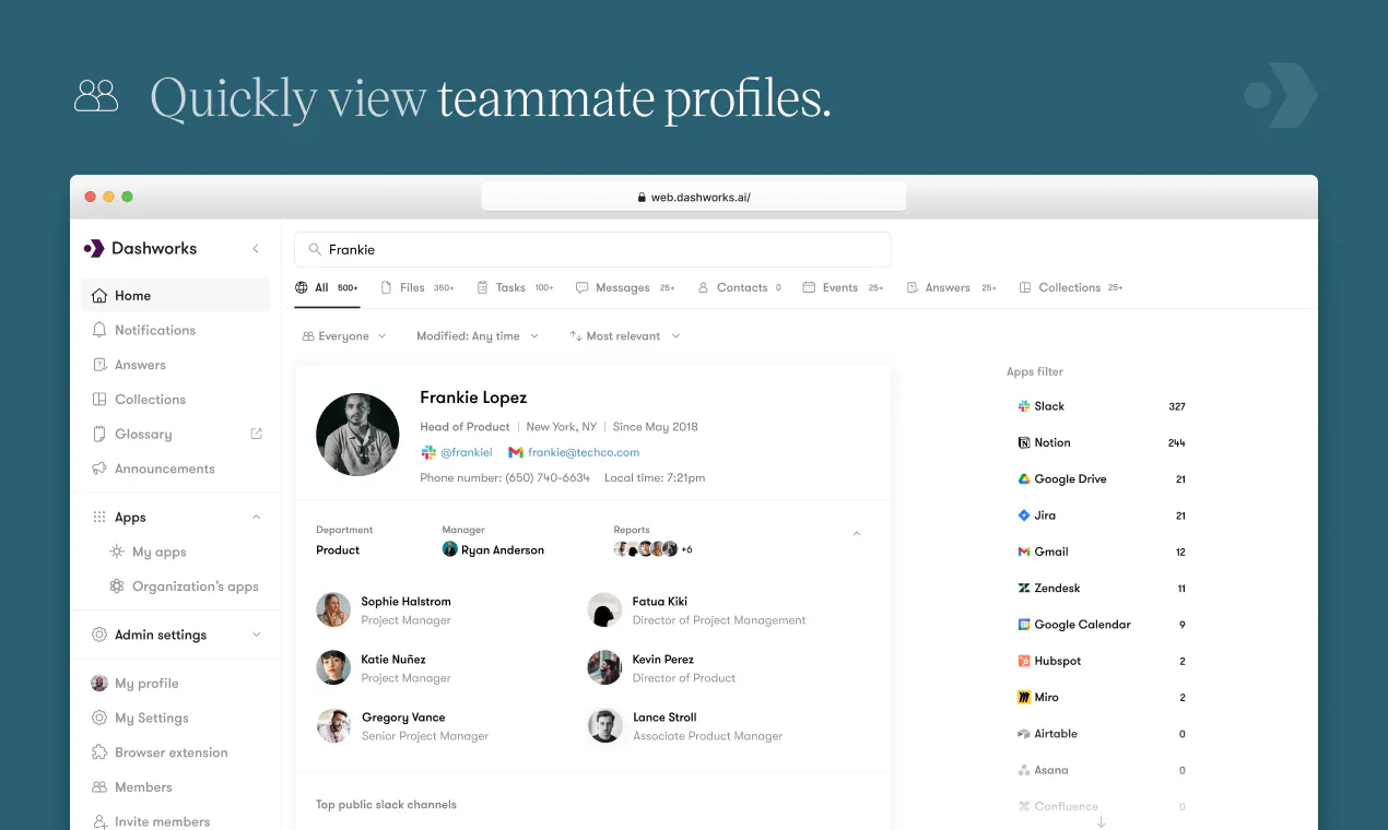 Dashworks 2.0 screenshot