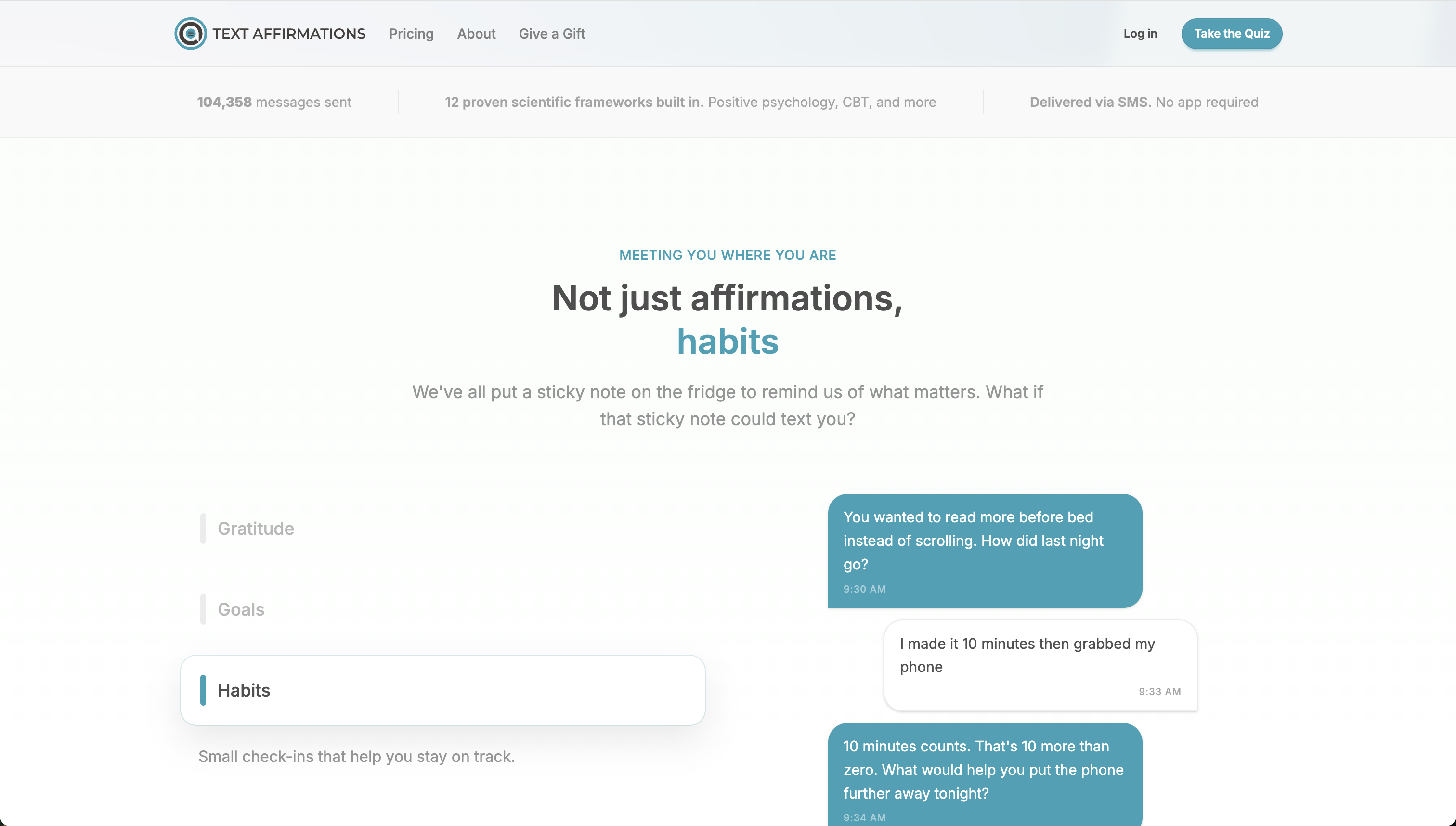 Text Affirmations gallery image