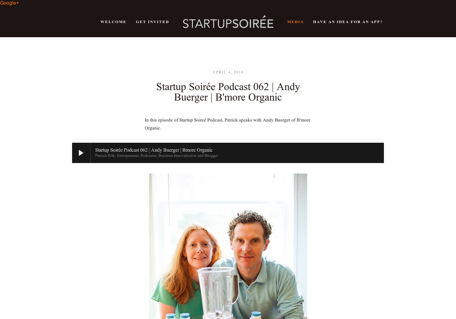 Startup Soiree - B'more Organic media 1