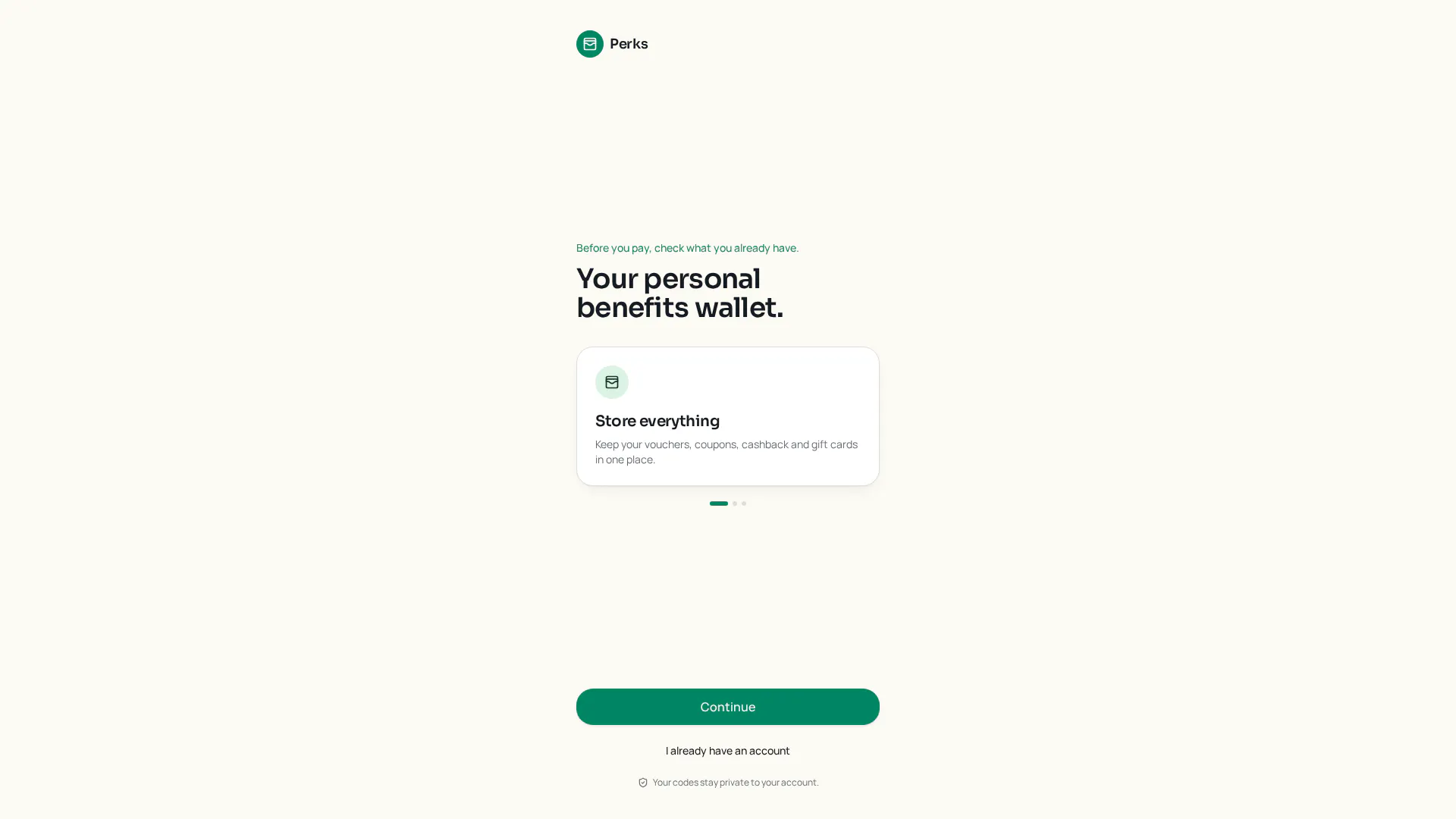 Perks — Your personal benefits wallet gallery image
