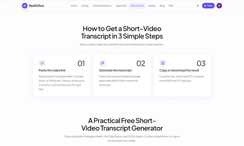 ReelToText screenshot 2