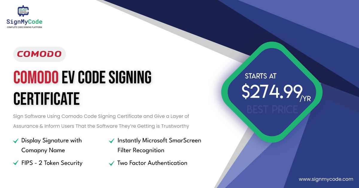 Comodo EV Code Signing Certificate gallery image