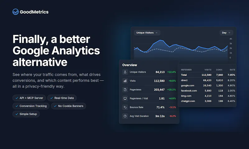 GoodMetrics screenshot 1