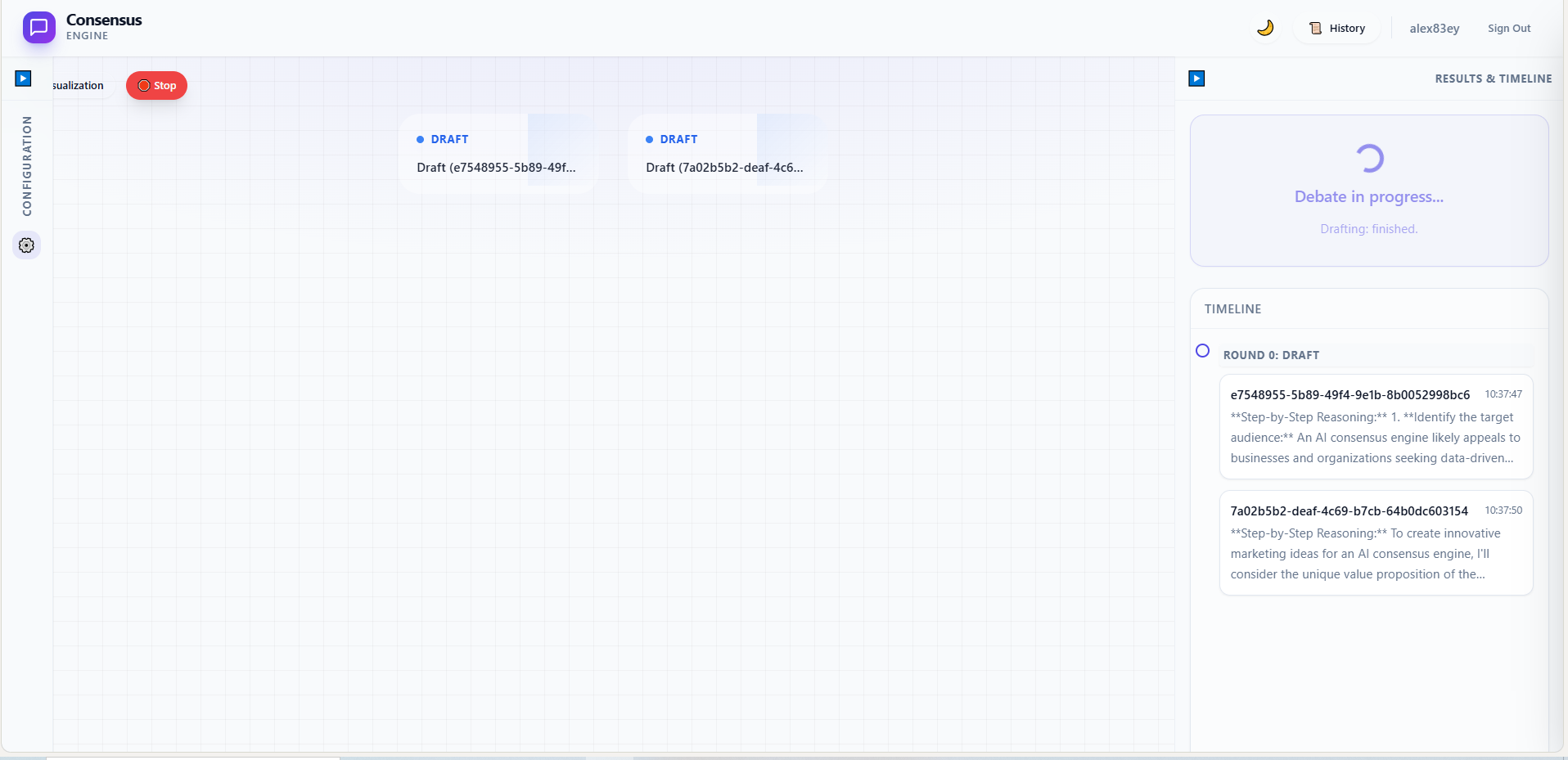 Multi-LLM Consensus Engine - Main product screenshot demonstrating key features and user interface