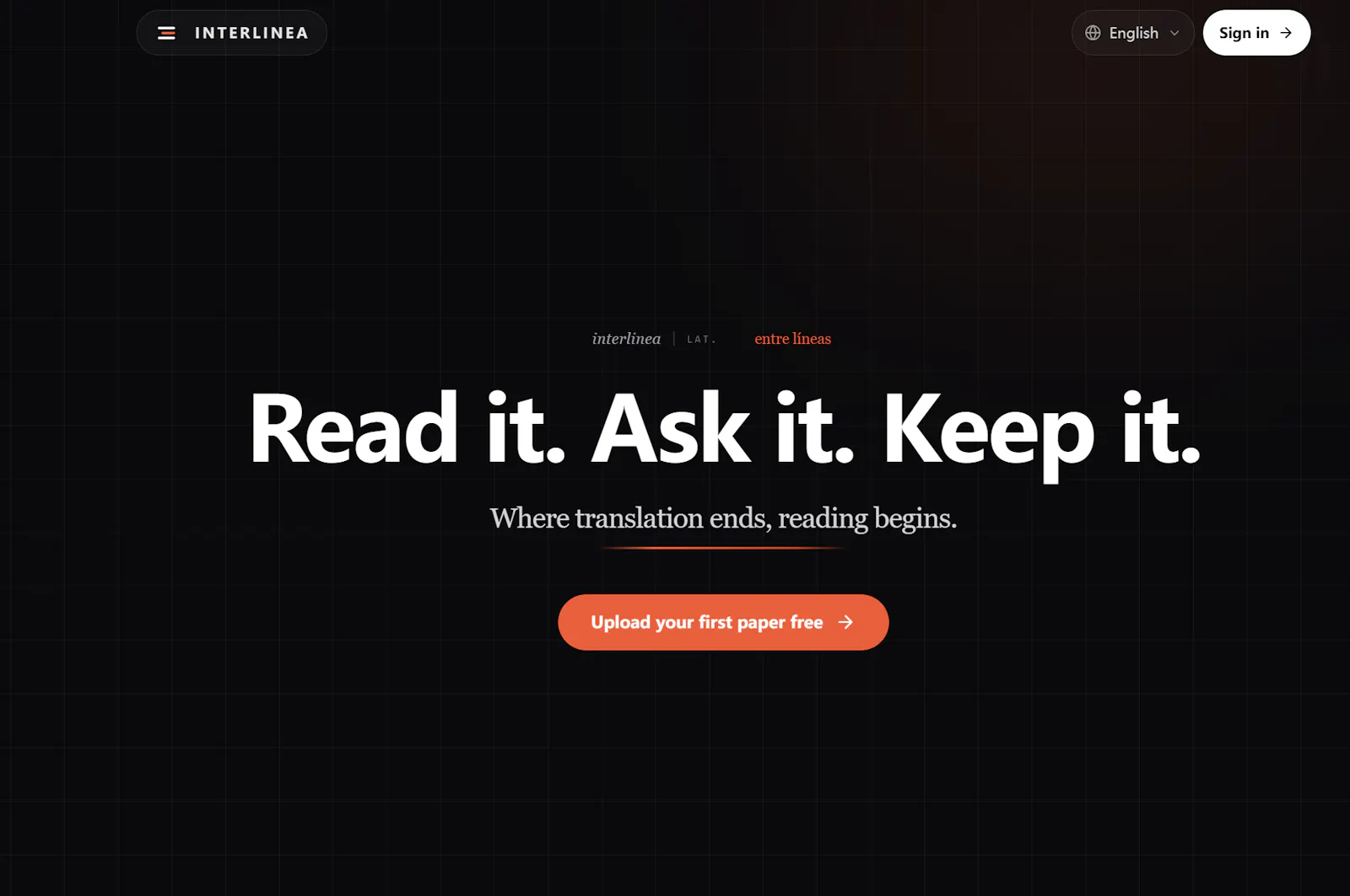 Interlinea screenshot 1