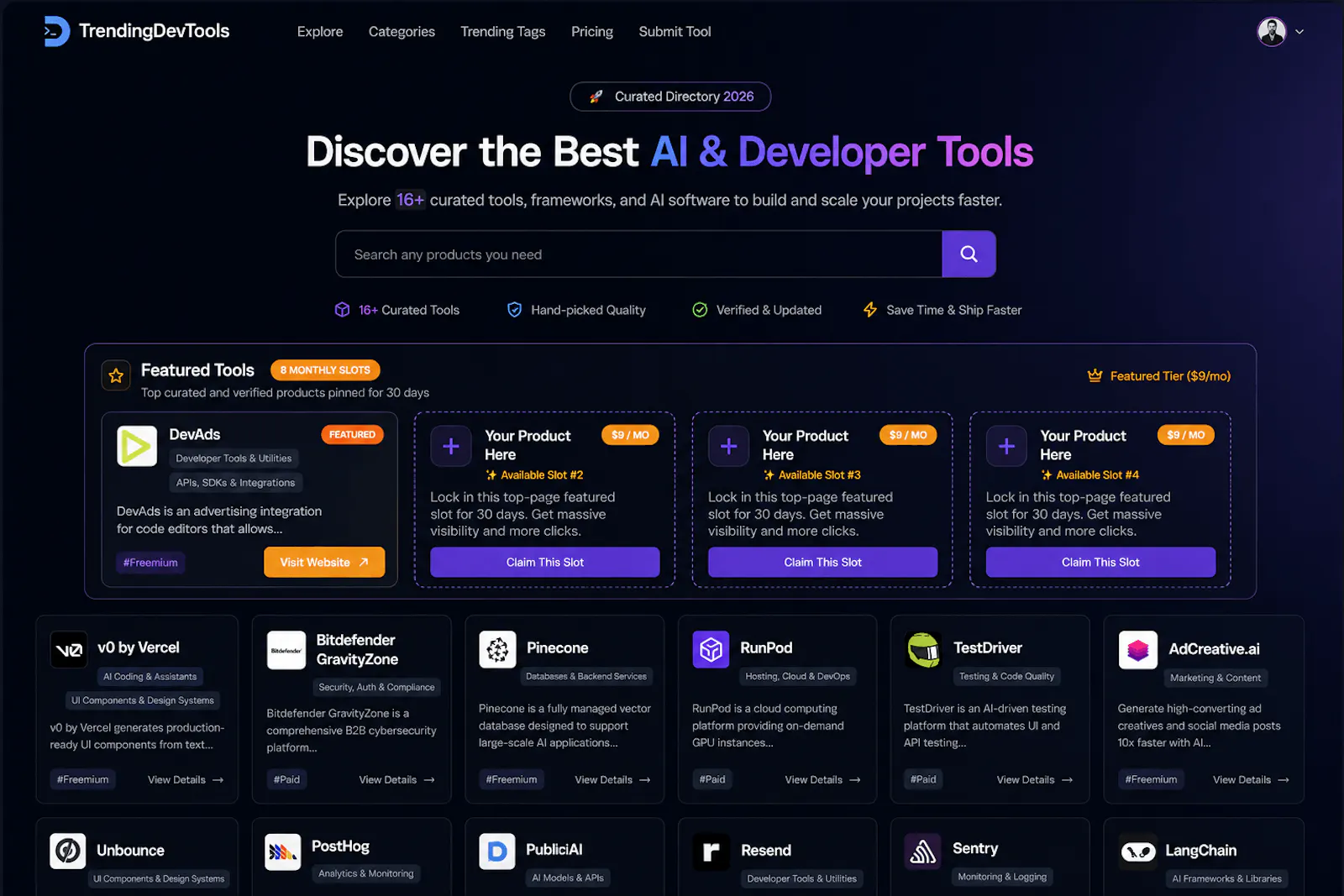 TrendingDevTools screenshot 1