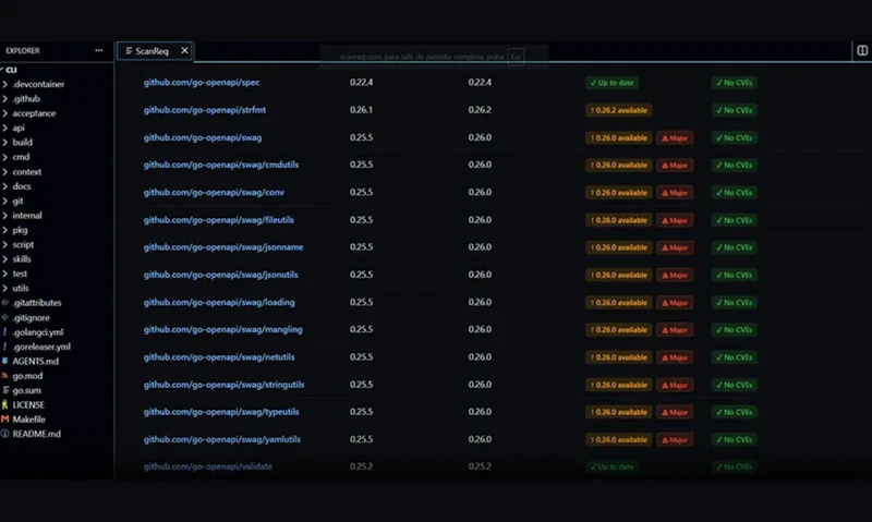 ScanReq screenshot 2