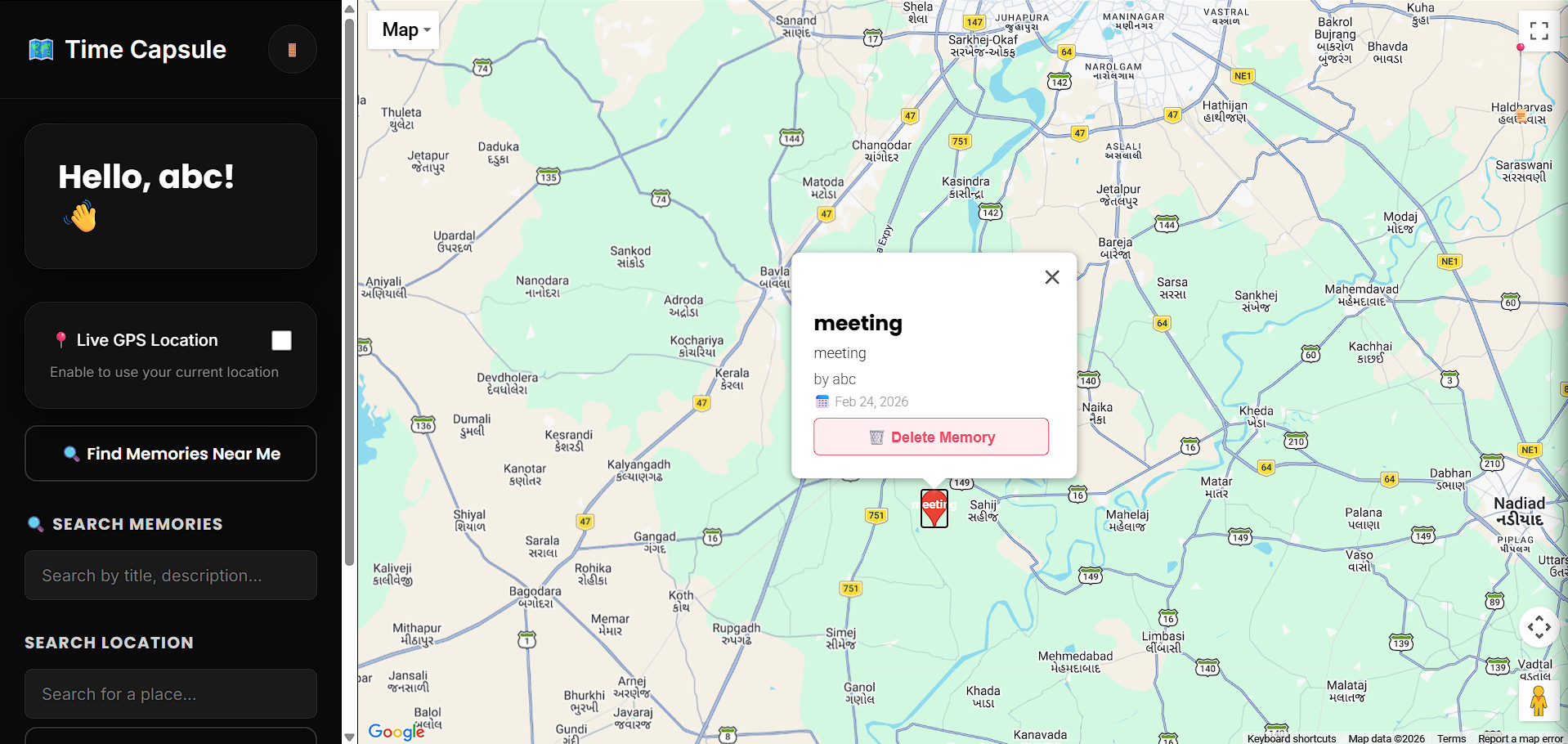 Digital Time Capsule Map gallery image