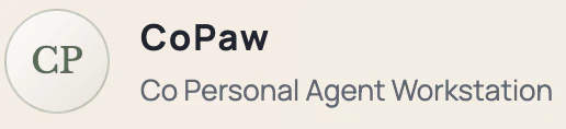 CoPaw:Co Personal Agent Workstation logo